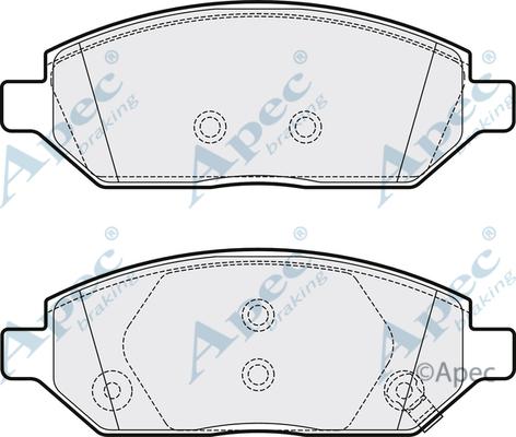 APEC PAD2098 - Kit de plaquettes de frein, frein à disque cwaw.fr