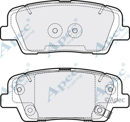 APEC PAD2092 - Kit de plaquettes de frein, frein à disque cwaw.fr