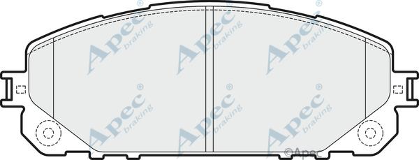 APEC PAD2045 - Kit de plaquettes de frein, frein à disque cwaw.fr