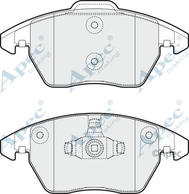 APEC PAD2041 - Kit de plaquettes de frein, frein à disque cwaw.fr