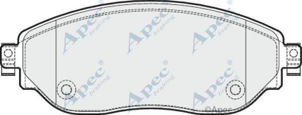 APEC PAD2047 - Kit de plaquettes de frein, frein à disque cwaw.fr