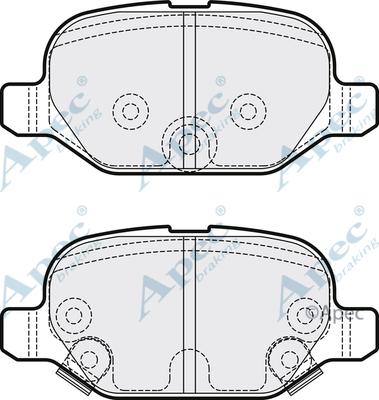 APEC PAD2058 - Kit de plaquettes de frein, frein à disque cwaw.fr