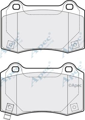 APEC PAD2057 - Kit de plaquettes de frein, frein à disque cwaw.fr