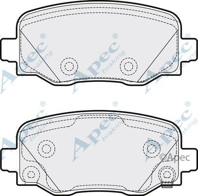 APEC PAD2069 - Kit de plaquettes de frein, frein à disque cwaw.fr