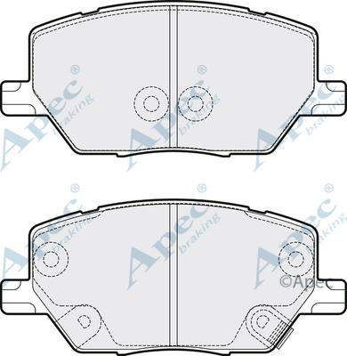 APEC PAD2065 - Kit de plaquettes de frein, frein à disque cwaw.fr