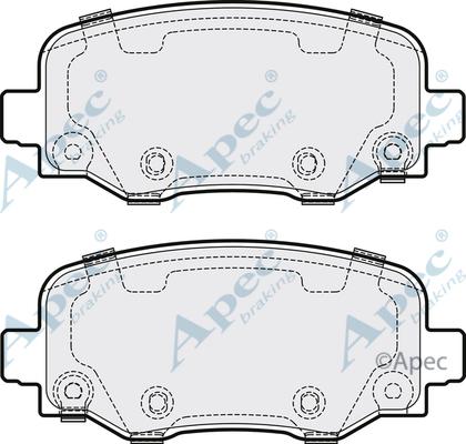 APEC PAD2004 - Kit de plaquettes de frein, frein à disque cwaw.fr