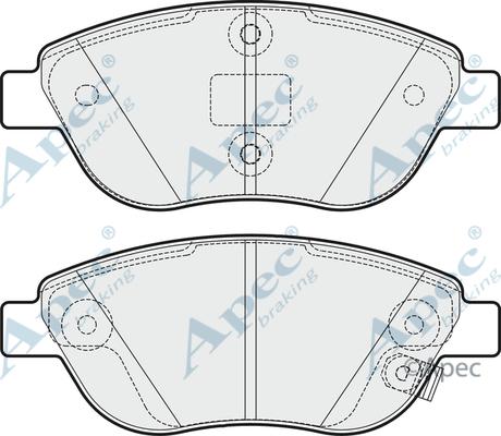 APEC PAD2000 - Kit de plaquettes de frein, frein à disque cwaw.fr