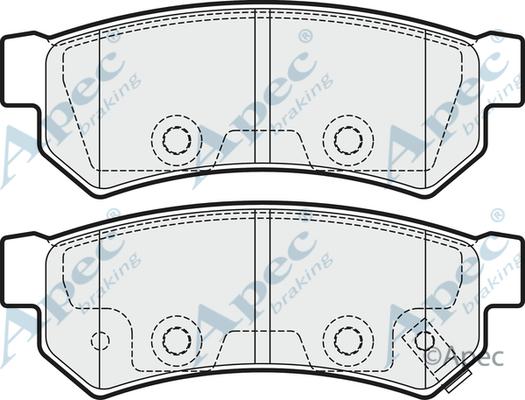 APEC PAD2011 - Kit de plaquettes de frein, frein à disque cwaw.fr