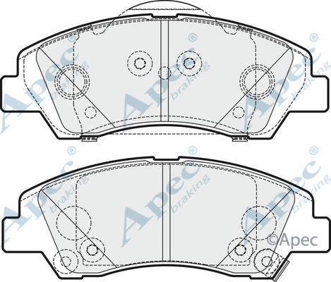 APEC PAD2012 - Kit de plaquettes de frein, frein à disque cwaw.fr