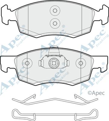 APEC PAD2017 - Kit de plaquettes de frein, frein à disque cwaw.fr