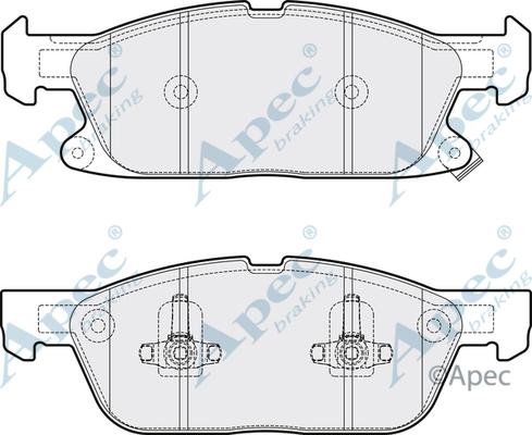 APEC PAD2081 - Kit de plaquettes de frein, frein à disque cwaw.fr