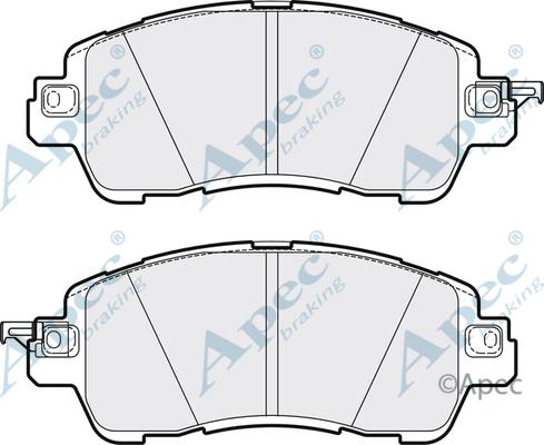 APEC PAD2082 - Kit de plaquettes de frein, frein à disque cwaw.fr