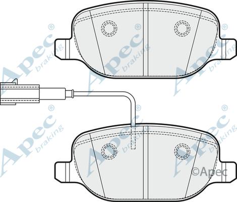 APEC PAD2039 - Kit de plaquettes de frein, frein à disque cwaw.fr