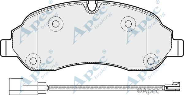 APEC PAD2036 - Kit de plaquettes de frein, frein à disque cwaw.fr