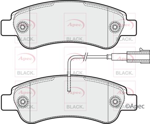 APEC PAD2037B - Kit de plaquettes de frein, frein à disque cwaw.fr