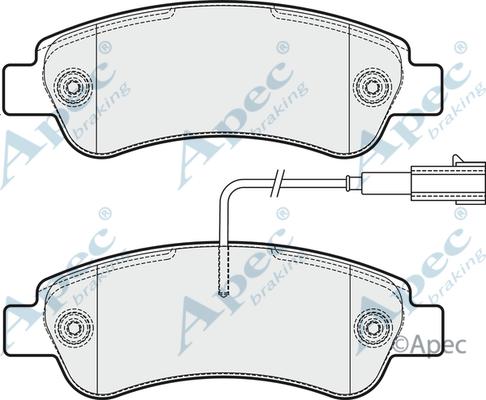 APEC PAD2037 - Kit de plaquettes de frein, frein à disque cwaw.fr