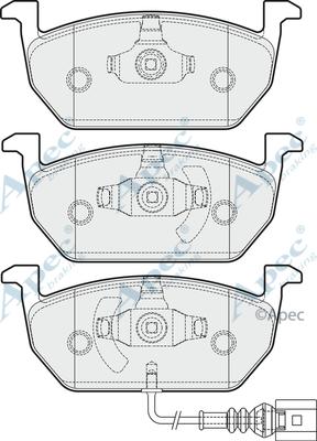 APEC PAD2028 - Kit de plaquettes de frein, frein à disque cwaw.fr