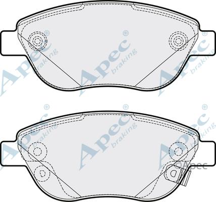 APEC PAD2079 - Kit de plaquettes de frein, frein à disque cwaw.fr