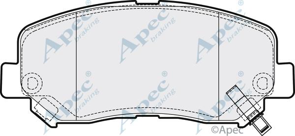 APEC PAD2076 - Kit de plaquettes de frein, frein à disque cwaw.fr