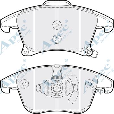 APEC PAD2070 - Kit de plaquettes de frein, frein à disque cwaw.fr