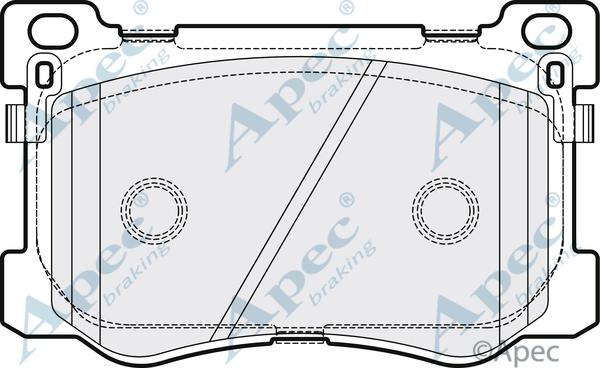 APEC PAD2071 - Kit de plaquettes de frein, frein à disque cwaw.fr