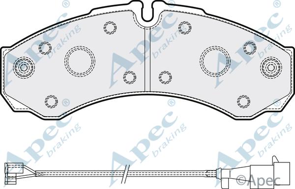 APEC PAD2078 - Kit de plaquettes de frein, frein à disque cwaw.fr