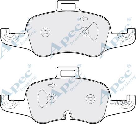 APEC PAD2073 - Kit de plaquettes de frein, frein à disque cwaw.fr