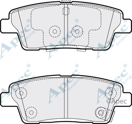 APEC PAD2072 - Kit de plaquettes de frein, frein à disque cwaw.fr