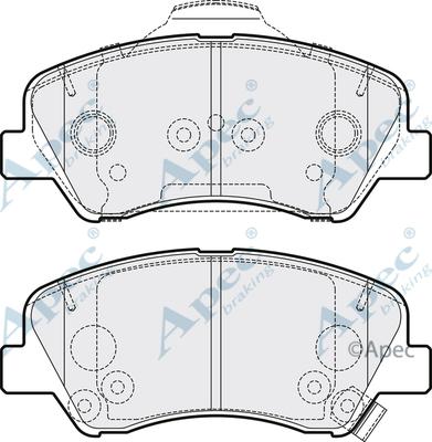 APEC PAD2077 - Kit de plaquettes de frein, frein à disque cwaw.fr