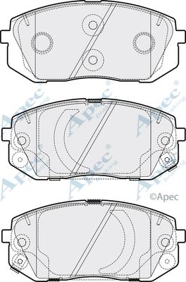 APEC PAD2193 - Kit de plaquettes de frein, frein à disque cwaw.fr