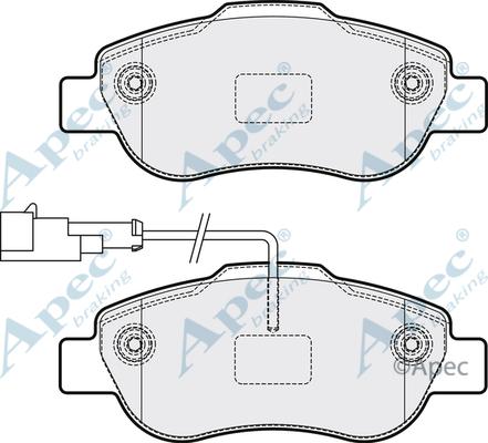 APEC PAD2156 - Kit de plaquettes de frein, frein à disque cwaw.fr