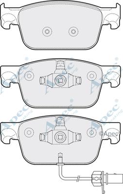 APEC PAD2150 - Kit de plaquettes de frein, frein à disque cwaw.fr