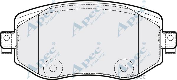 APEC PAD2169 - Kit de plaquettes de frein, frein à disque cwaw.fr