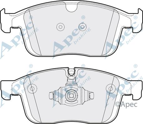 APEC PAD2160B - Kit de plaquettes de frein, frein à disque cwaw.fr