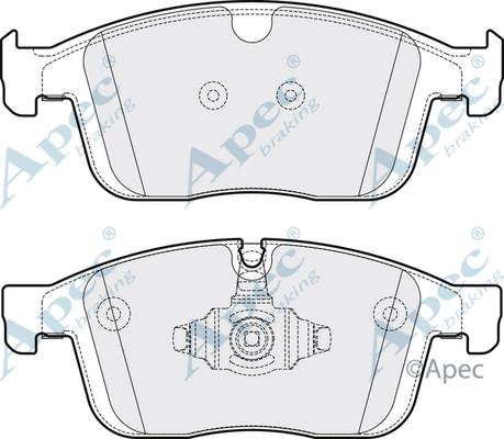 APEC PAD2160 - Kit de plaquettes de frein, frein à disque cwaw.fr