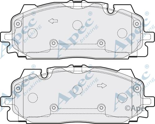 APEC PAD2162B - Kit de plaquettes de frein, frein à disque cwaw.fr