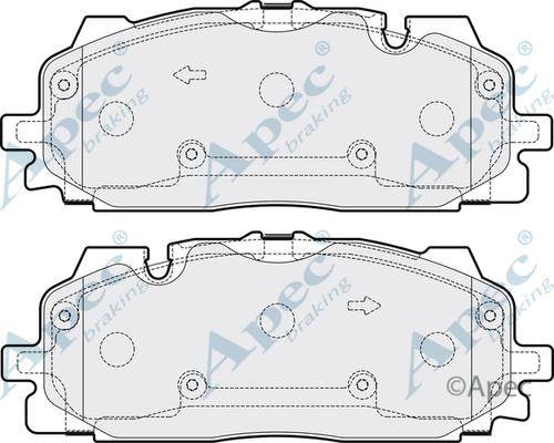 APEC PAD2162 - Kit de plaquettes de frein, frein à disque cwaw.fr