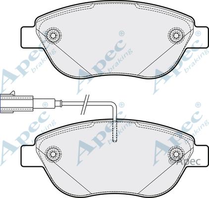 APEC PAD2109 - Kit de plaquettes de frein, frein à disque cwaw.fr