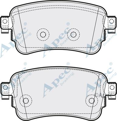 APEC PAD2182 - Kit de plaquettes de frein, frein à disque cwaw.fr