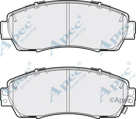 APEC PAD2124 - Kit de plaquettes de frein, frein à disque cwaw.fr