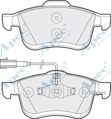 APEC PAD2120 - Kit de plaquettes de frein, frein à disque cwaw.fr