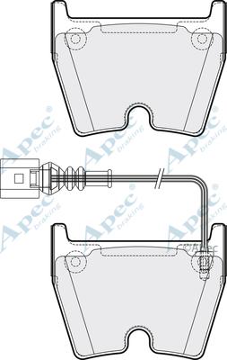 APEC PAD2121 - Kit de plaquettes de frein, frein à disque cwaw.fr