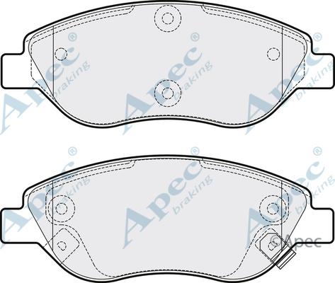 APEC PAD2171 - Kit de plaquettes de frein, frein à disque cwaw.fr