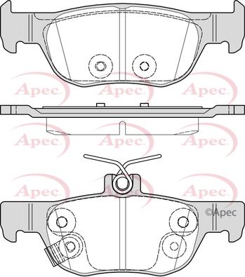 APEC PAD2355 - Kit de plaquettes de frein, frein à disque cwaw.fr