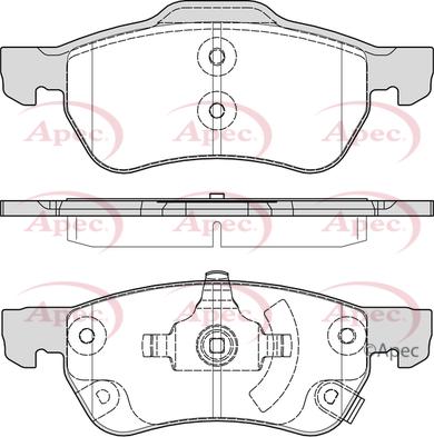 APEC PAD2368 - Kit de plaquettes de frein, frein à disque cwaw.fr