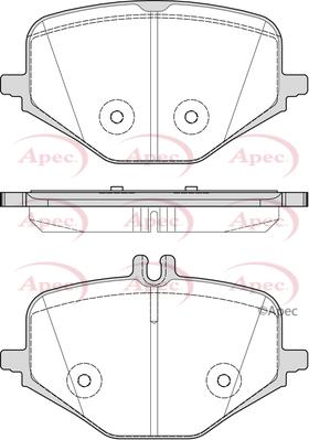 APEC PAD2363 - Kit de plaquettes de frein, frein à disque cwaw.fr