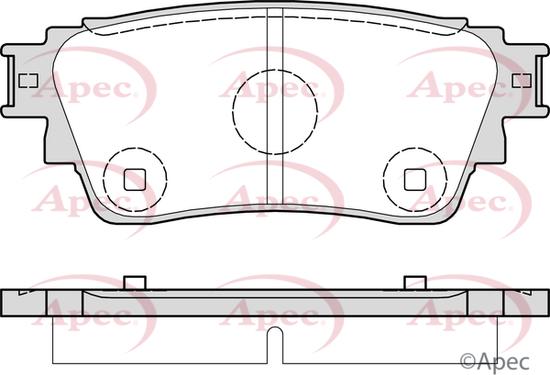 APEC PAD2303 - Kit de plaquettes de frein, frein à disque cwaw.fr