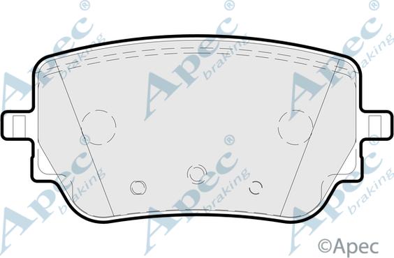 APEC PAD2314 - Kit de plaquettes de frein, frein à disque cwaw.fr