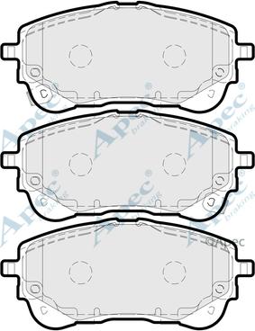 APEC PAD2317 - Kit de plaquettes de frein, frein à disque cwaw.fr