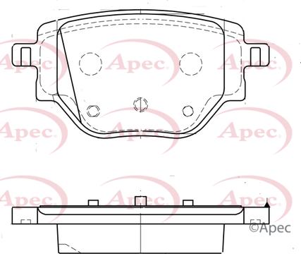 APEC PAD2337 - Kit de plaquettes de frein, frein à disque cwaw.fr